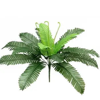 Tropiske Botaniske Planter, Store Kunstige Grene Plast Falske Blade Grøn Monstera For Hjem Med Udsigt Til Haven Kontor Indretning