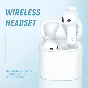 True Bluetooth-5.0 Øretelefon KUGE TWS Trådløse Headphons Sport Håndfri sæt Øretelefoner 3D Stereo Gaming Headset Med Mic Mini