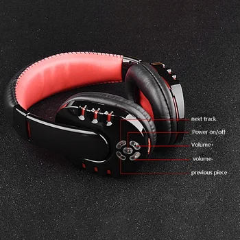 Trådløs Bluetooth-Bøjle over Øret Headsettet 3D-Bas, Stereo støjreduktion Gaming Headset med Mic for PS4-PC Gamer
