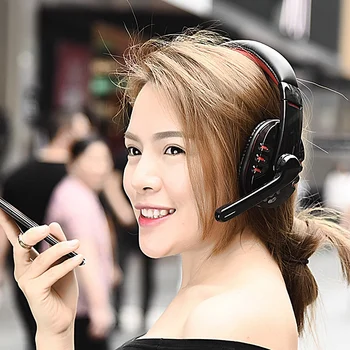 Trådløs Bluetooth-Bøjle over Øret Headsettet 3D-Bas, Stereo støjreduktion Gaming Headset med Mic for PS4-PC Gamer