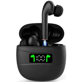 Trådløs Bluetooth Øresnegl 5.2 Trådløse Øretelefoner IPX7 Vandtæt Indbygget Mikrofon Stereo Box Tryk på Kontrol-LED-Skærm