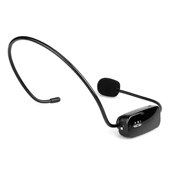 Trådløs Mikrofon Headset MIKROFON Stemme Forstærker, FM-Senderen 87.5-108MHz & Genopladeligt Batteri til Undervisning Tour Guide Y4430