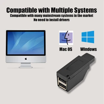 Trådløse 3-i-1 USB-.0 Hub For Laptop-Adapter PC 2.0 Afgift Havne Notebook Splitter Dell Lenovo Tilbehør