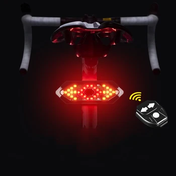 Trådløse Cykel baglygte på Cykel blinklys Fjernbetjening Cykel Retning Indikator med Horn Usb-Genopladelige Lys