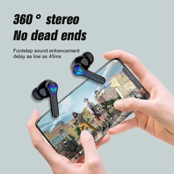 Trådløse hovedtelefoner til en Bluetooth-sport Hovedtelefoner uden forsinkelse dual-dekodning tilstand, der ikke induktiv forsinkelse spil gaming headset med mic