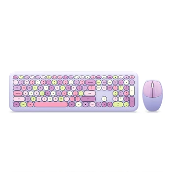 Trådløst Tastatur, Mus Combo Multi-Farve Slå Intelligent Strømbesparende Mus