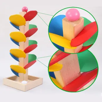 Træ-blad tower kugleleje boldspil træ-børns uddannelsesmæssige tidlig uddannelse forsamling dekompression toy