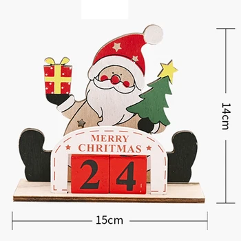 Træ-DIY Kalender Dekoration Kreative Hjem Santa Claus Træ-Dekoration Jul Vedhæng Dekoration