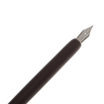 Træ engelsk Kalligrafi Pen Kobberstik Script Skrå Dip Pen Indehaveren + 5 Nib W0YE