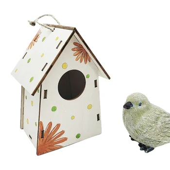 Træ-Fugl Hus Fuglekasse Hængende Fuglereder Hjem Garden Decoration Birdhouses Til Udendørs Fugle Bur Tilbehør