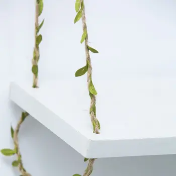 Træ-Home Decor Reb Swing Væggen Hænger Rack Plante Flower Pot Skuffe, Hylde Flydende Væghylder Minimalistisk Indretning Hylde