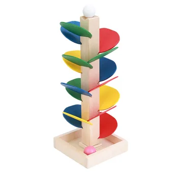 Træ-Træ, Marmor Bold, Køre Spor Spil Montessori Baby Børn Blokke Model Af Træ-Legetøj Til Børn Pædagogisk Legetøj Xmas Gave