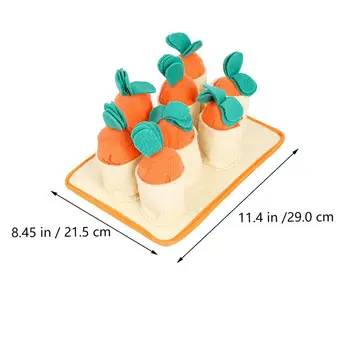 Træk Gulerod Spil Puzzle Dog Toy Slow Food Uddannelse Legetøj Hund, Hvalp Legetøj(Gul Orange)