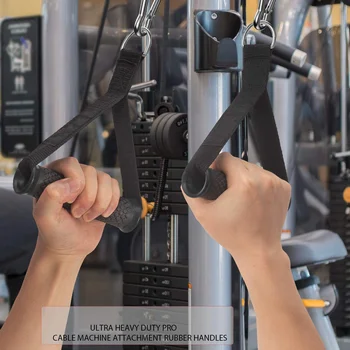 Træk Ned Reb Kabel-Maskine Vedhæftet Fil Håndterer Ultimative Tricep Tunge Tricep Cable Store Stål Carabiners Hjem Gym System