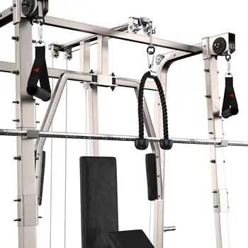 Træk Ned Reb Kabel-Maskine Vedhæftet Fil Håndterer Ultimative Tricep Tunge Tricep Cable Store Stål Carabiners Hjem Gym System