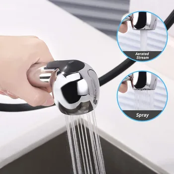 Trække Sig Ud Spray Køkken Badeværelse Tryk Faucet Udskiftning Universal Vask Vandhane Basin Blandingsbatteri Hoved Sprinkler Høj Kvalitet