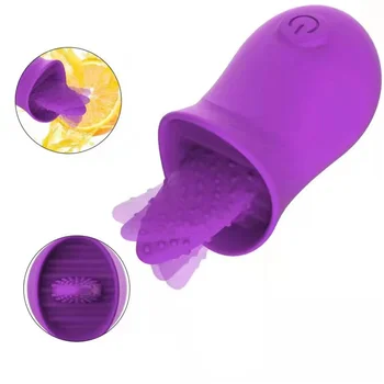 Tunge Slikker Min Klitoris og G-spot Brystvorten Stimulator 10 Model Oral Sex Hurtig Orgasme Voksen Sex Legetøj til Kvinder Masturbator