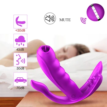 Tungen slikke Vibrator Sex Legetøj til Kvinder Voksen G Spot Klitoris Stimulator Trådløse Varme Bærbare Voksen Sex Legetøj