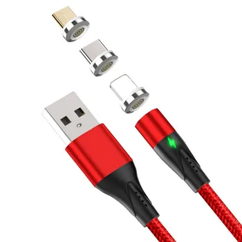 Tutew 3A Magnetiske Kabel Type C, Kabel-Mikro-USB-Ledning, Hurtig Opladning Magnet Hurtig Oplader Mobiltelefon USB-C Kabler FØRT Data Wire