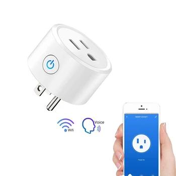 Tuya Intelligent 220v 10A Trådløse OS UK EU Smart Plug Mini Wifi Smart Extension Stik Med Tuya App-Fjernbetjening