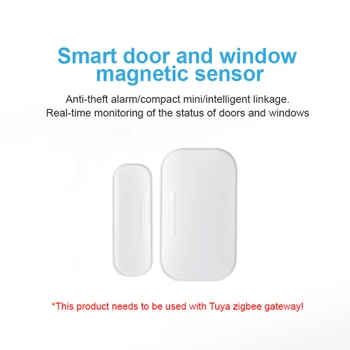 Tuya Smart Zigbee / WiFi Dør-Sensor, Dør Åben / Lukket Detektorer, der er Kompatibel Med Alexa, Google Startside Tuya/Intelligent Liv APP