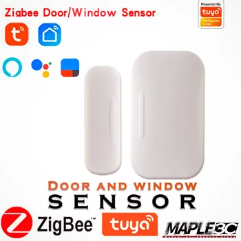 Tuya Smart Zigbee / WiFi Dør-Sensor, Dør Åben / Lukket Detektorer, der er Kompatibel Med Alexa, Google Startside Tuya/Intelligent Liv APP