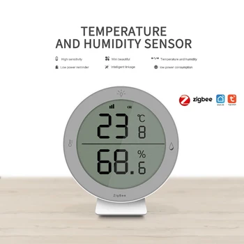 Tuya ZigBee WIFI Temperatur Og Luftfugtighed Sensor Indendørs Termometer Hygrometer Arbejder Med Google-Assistent Og Tuya Zigbee-Hub