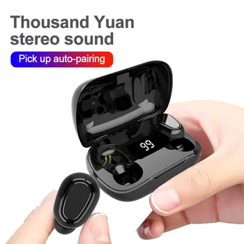 Tws Bluetooth-5.0 Hovedtelefoner Headset Øretelefoner Stereo Trådløse Hovedtelefoner Lyd Støtte Android iOS Opladning Max L21 Pro