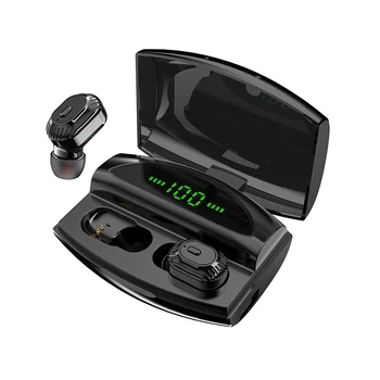TWS Bluetooth-5.0 Øretelefoner 1800mAh Opladning Max Trådløse Hovedtelefoner 9D Stereo Sport Vandtætte Øretelefoner Headsets Med Mikrofon