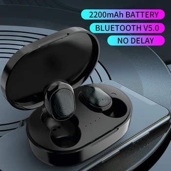 TWS Bluetooth-5.0 Øretelefoner 2200mAh Opladning Max Trådløse Hovedtelefoner 9D Stereo Sport Vandtætte Øretelefoner Headsets Med Mikrofon