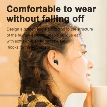 TWS Bluetooth-5.0 Øretelefoner LED-Skærm HD-Stereo Trådløse Hovedtelefoner støjreducerende Gaming Headset Bass Lyd Hovedtelefoner