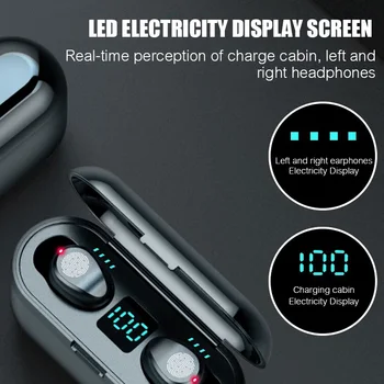 TWS Bluetooth-Hovedsæt med Mikrofon Touch Kontrol, Trådløse Hovedtelefoner, HIFI Mini-I-øret Øretelefoner Sport Kører Heasets HD-Opkald