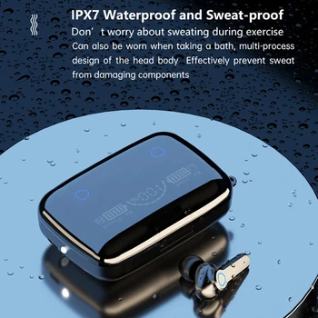 TWS Bluetooth-Hovedsæt med Mikrofon Touch Kontrol, Trådløse Hovedtelefoner, HIFI Mini-I-øret Øretelefoner Sport Kører Heasets HD-Opkald