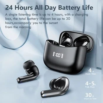 TWS Bluetooth-V5.0 Hovedtelefoner Power LED Skærmen Sports Vandtæt Trådløs Hovedtelefon med Mikrofon Touch-Kontrol Musik Ørestykker
