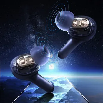 TWS Øretelefoner Bluetooth-kompatible 5.1 In-ear Trådløse Touch Øretelefon Bas, Stereo Hifi Musik, lydstyrkeregulering 4 Mikrofoner, headset