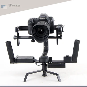 Twzz Håndholdt Kamera med Tre akser Stabilisator Electrokinetic Gyroskop Gimbal Dobbelt Håndgreb