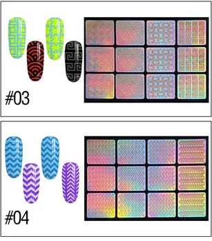 TXD 12Pcs 96 Forskellige Valg af Nail Art Hule Nail Stickers Mode Selvklæbende Reparation Klistermærker Søm Tilbehør