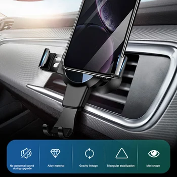Tyngdekraften Bil Air Vent Mount Phone Holder Stand Auto mobilholder Smartphone Bil Støtte Kompatibel med de Fleste Telefoner SUB-S