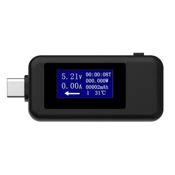 Type-c Multifunktions-Dual USB-Voltmeter Tester Safety Monitor DC Digital Voltmeter, Aktuel Spænding Meter For at Beskytte Enheden