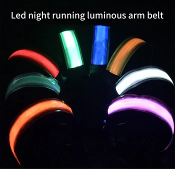 Udendørs LED-Armbind Unisex Justerbar Genopladelige Armbind Armbånd med LED-Lys til Nat Løb og Cykling Fem Farver