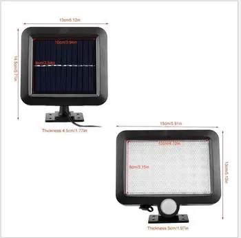 Udendørs Sol Haven Lamper 120 LED Solar Lys PIR bevægelsesføler Delt Sol-Væg Lys Projektører Vandtæt Garage lys