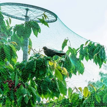 Udledningen Fugl Net Netting 4*10m Havearbejde Kabelbindere PE Have Planter Pleje Barriere Grøntsager, Frugter, Blomster plantebeskyttelsesmidler