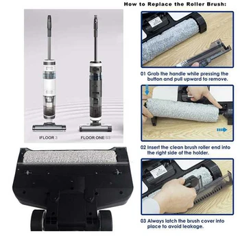 Udskiftning Pensel Rulle og Vacuum Filter, der er Egnet til Tineco IFloor 3/IFloor En S3 Batteridrevet Våd-Tør Støvsuger