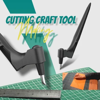 Udskæring Knive Læder Papir Udskæring Værktøjer Håndværk Skulptur Gravering DIY Kunst at Skære Papirvarer Værktøj 360° Roterende Blade