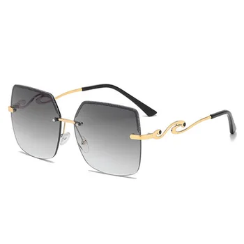 Uindfattede Solbriller Til Mænd Og Kvinder Stilfulde Solbriller personlighed Komfortable Street Photography Metal Briller 2021 Stil