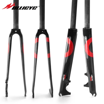 ULLICYC 3k Fuld carbon fiber cykel gaffel 28,6 mm ROAD BIKE hårdt gaffel dele til cykler, 1-1/8