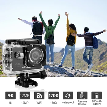 Ultra HD 4K-Action-Kamera WiFi Fjernbetjening Sport Kamera 170D Gå Vandtæt Pro Hjelm Kamera Sport DV Optagelse af Video Kamera