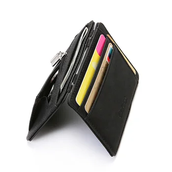 Ultra Tynd Mini Wallet Mænds Lille Tegnebog Business PU Læder Magic Tegnebøger Høj Kvalitet Mønt Pung Kreditkort Tegnebøger