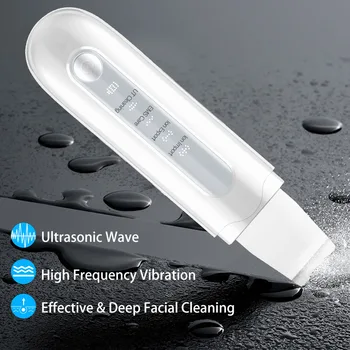 Ultralyd-Ion-Hud-Skrubber-EMS Ansigt Massageapparat Facial Cleansing Ion Import Kridtning Pore Renere Hud Peeling Skovl Enhed