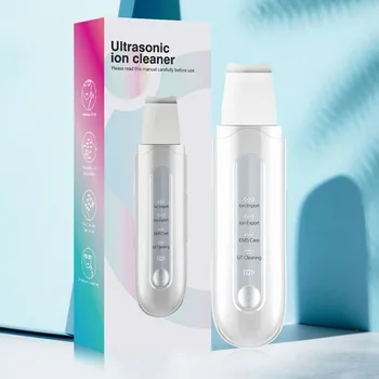 Ultralyd-Ion-Hud-Skrubber-EMS Ansigt Massageapparat Facial Cleansing Ion Import Kridtning Pore Renere Hud Peeling Skovl Enhed